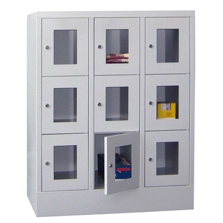 wertfach-schrank sichtfenster acrylglas glastür-en spindschrank fächer-schrank metall-schrank