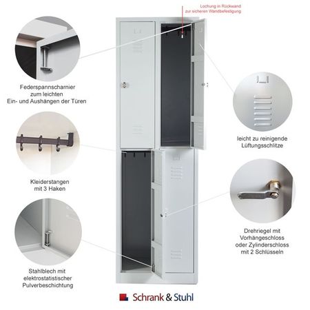  Spind mit Drehriegelverschluss