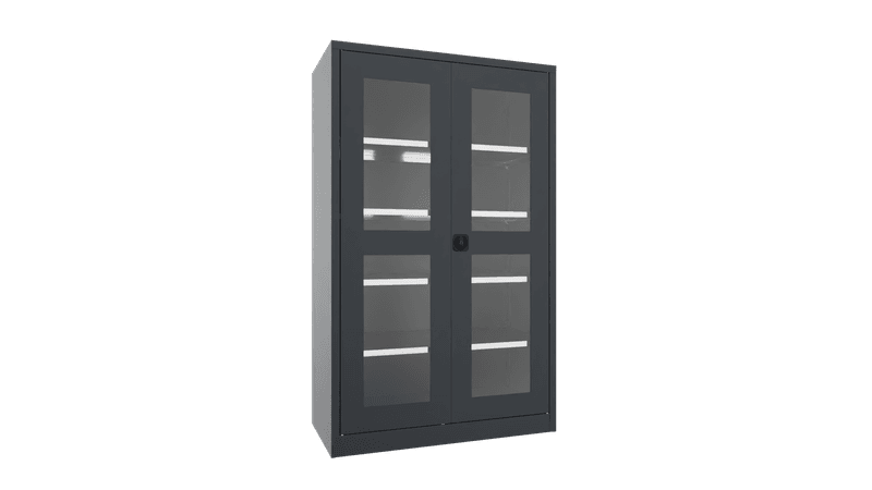PAVOY Flügeltürschrank | mit Sichtfenstertüren | 195 x 120 x 60 | große Farbauswahl