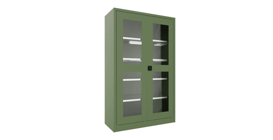 PAVOY Flügeltürschrank | mit Sichtfenstertüren | 195 x 120 x 50 | große Farbauswahl