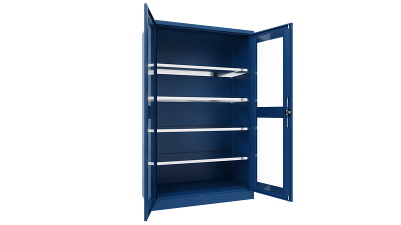 PAVOY Flügeltürschrank | mit Sichtfenstertüren | 195 x 120 x 60 | große Farbauswahl