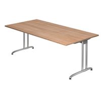 Hammerbacher VBS2E Schreibtisch | Bürotisch rechteckig | C-Fußgestell, verschiedene Dekore - 200 x 100