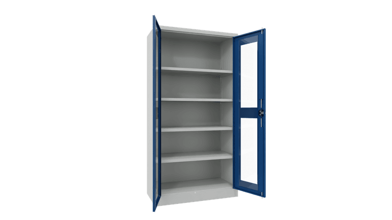 PAVOY Flügeltürschrank | mit Sichtfenstertüren | 195 x 100 x 40 | große Farbauswahl