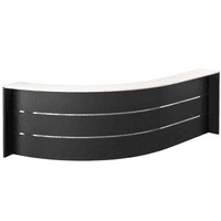 Große Bogentheke Surround anthrazit | 112 x 332 x 180 cm (HxBxT)