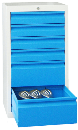 PAVOY Werkzeug-Schubladenschrank mit 6 Schüben - je 10 cm und 20 cm Blendenhöhe | 90 x 50 x 50 | große Farbauswahl