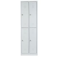 Spind mit 2x2 Abteilen 180x60x50 GRAU