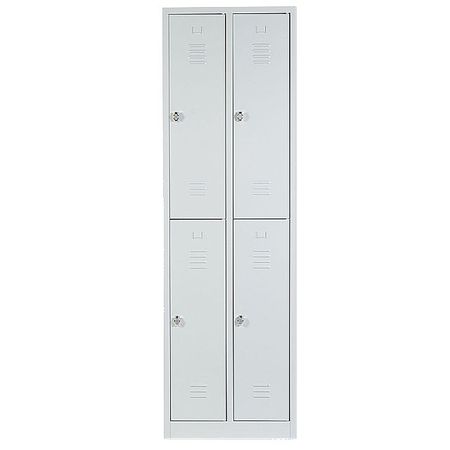 Spind mit 2x2 Abteilen 195x60x50 GRAU