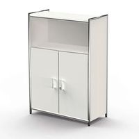 Chromeline Sideboard 3 mit Holztüren | 115 x 80 x 38 cm | in Anthrazit oder Weiß