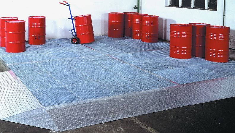 LACONT Sicherheitsbodenelement A - für individuelle Raumauskleidung, zur Lagerung wassergefährdender und entzündbarer Gefahrstoffe und Leergut