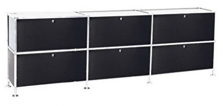 Büroregal | Aktenregal | Sideboard 2 / 3 mit 6 Klapptüren