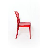 Loungechair | Esszimmerstuhl | transparent-rot