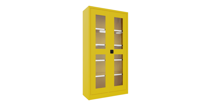 PAVOY Flügeltürschrank | mit Sichtfenstertüren | 195 x 100 x 40 | große Farbauswahl