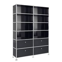 Büroregal | Aktenregal | Highboard 6 / 2 mit 4 Klapptüren