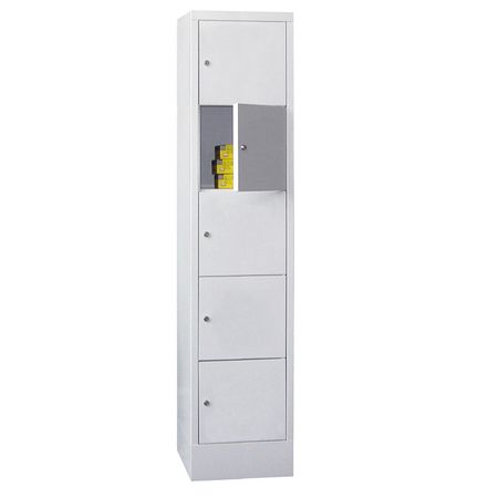 PAVOY Schließfachschrank mit Vollblechtüren | 5 Abteile je 40 cm breit | 185 x 40 x 50 | GROßE FARBAUSWAHL