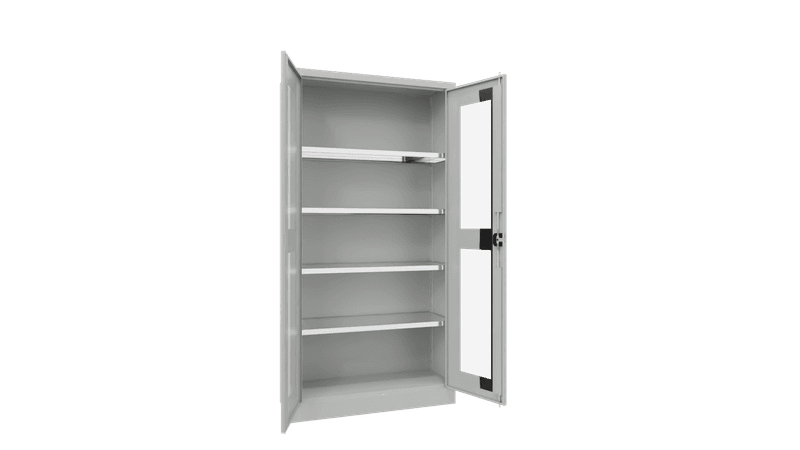 PAVOY Flügeltürschrank | mit Sichtfenstertüren | 195 x 100 x 40 | große Farbauswahl