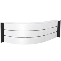 Große Bogentheke Surround weiß | 112 x 332 x 180 cm (HxBxT)