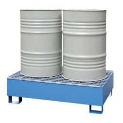 LACONT Compactwanne - zur Lagerung gewässergefährdender und entzündbarer Flüssigkeiten, für zwei 200-Liter-Fässer