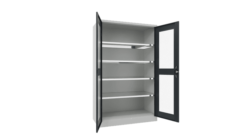 PAVOY Flügeltürschrank | mit Sichtfenstertüren | 195 x 120 x 60 | große Farbauswahl