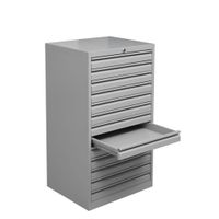 Schubladenschrank DIN-A3 | Schubladencontainer | 13 Schübe für A3 - GRAU