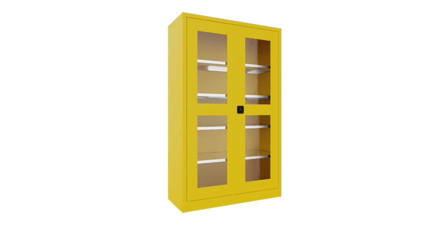 PAVOY Flügeltürschrank | mit Sichtfenstertüren | 195 x 120 x 50 | große Farbauswahl