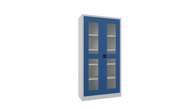 PAVOY Flügeltürschrank | mit Sichtfenstertüren | 195 x 100 x 40 | große Farbauswahl