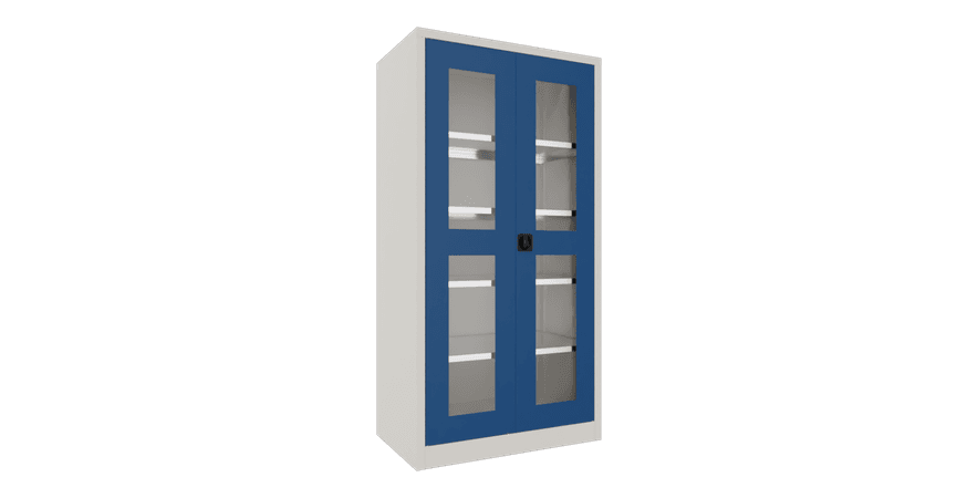 PAVOY Flügeltürschrank | mit Sichtfenstertüren | 195 x 100 x 60 | große Farbauswahl