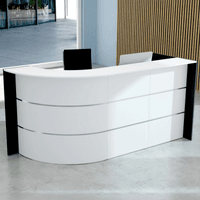 L-Theke Surround Up & Down (höhenverstellbar) weiß | 112 x 232 x 95 cm (HxBxT)