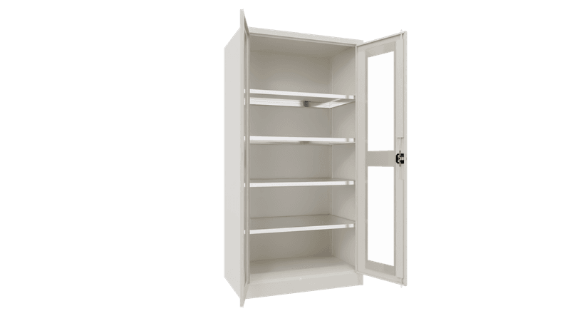 PAVOY Flügeltürschrank | mit Sichtfenstertüren | 195 x 100 x 60 | große Farbauswahl