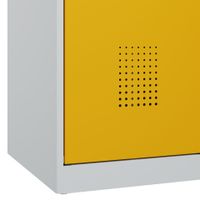 C+P Schwarz-Weiß-Spind Evolo PLUS, 2 Abteile, 1850x800x500mm