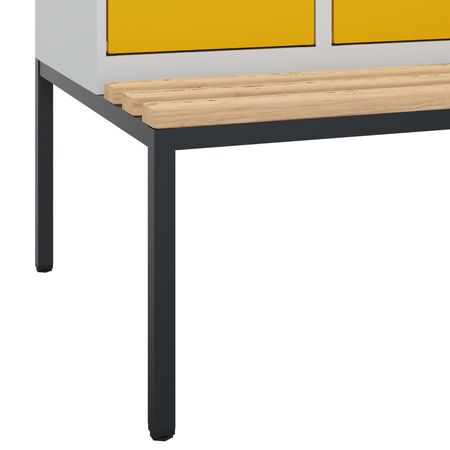 C+P Schwarz-Weiß-Spind Evolo PLUS Bank 2 Abteile