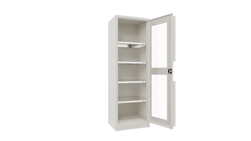 PAVOY Flügeltürschrank | mit Sichtfenstertüren | 195 x 64 x 50 | große Farbauswahl