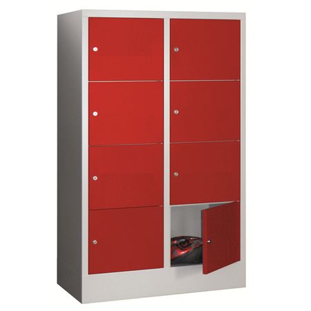 PAVOY Schließfachschrank mit Vollblechtüren | 8 Abteile je 40 cm breit | 151