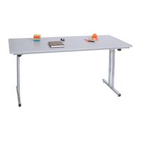 Klapptisch | 120 x 80 | Quadratrohrgestell | CHROM/GRAU