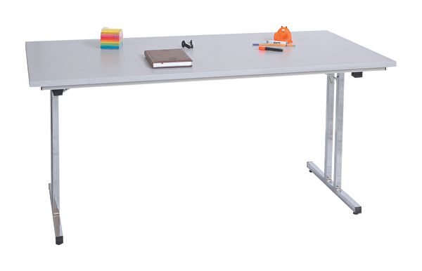 Klapptisch | 120 x 80 | Quadratrohrgestell | CHROM/GRAU