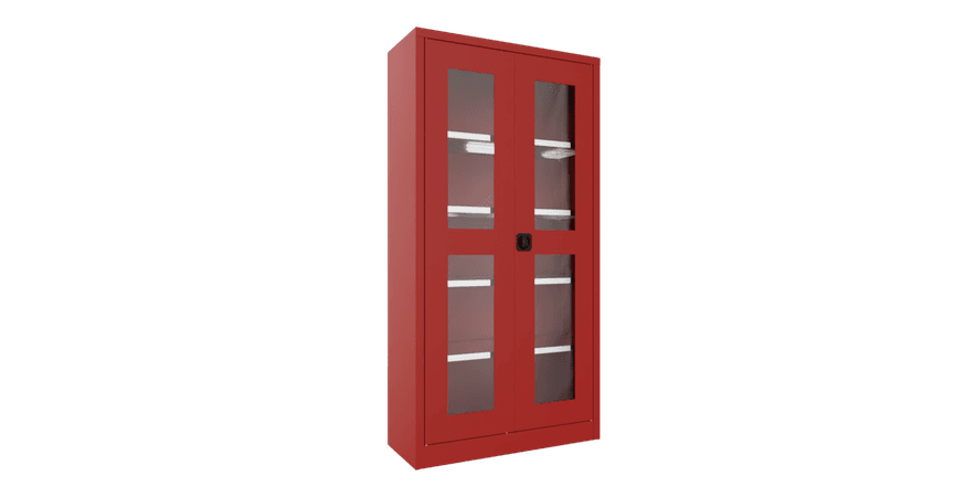 PAVOY Flügeltürschrank | mit Sichtfenstertüren | 195 x 100 x 40 | große Farbauswahl