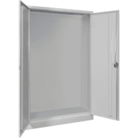 PAVOY Sportgeräteschrank konfigurierbar bis Vollausstattung | Ballschrank mit Flügeltüren | 195 x 120 x 50 cm mit Vollblech- oder Lochfeldtüren | große Farbauswahl