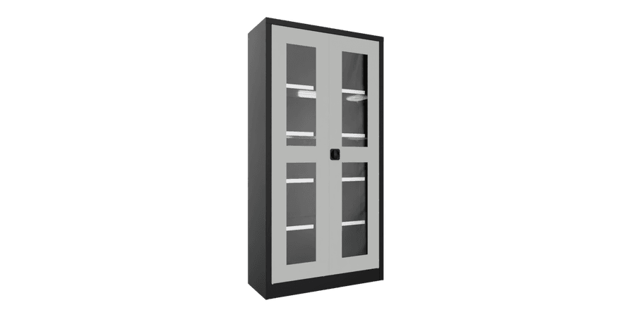 PAVOY Flügeltürschrank | mit Sichtfenstertüren | 195 x 100 x 40 | große Farbauswahl