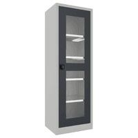 PAVOY Flügeltürschrank | mit Sichtfenstertüren | 195 x 64 x 40 | große Farbauswahl