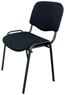 Stapelstuhl | Konferenzstuhl | Polsterstuhl | ISO CHAIR - SCHWARZ/SCHWARZ