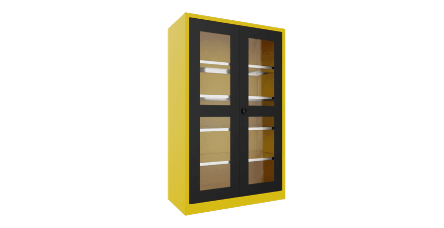 PAVOY Flügeltürschrank | mit Sichtfenstertüren | 195 x 120 x 60 | große Farbauswahl