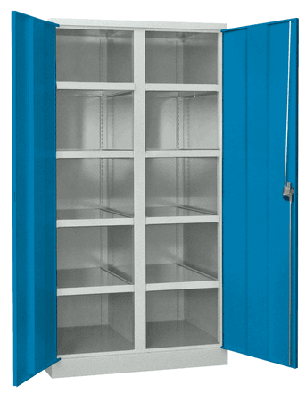 PAVOY Schwerlastschrank Premium mit Trennwand | 8 Fachböden | 195 x 104 x 63 | große Farbauswahl