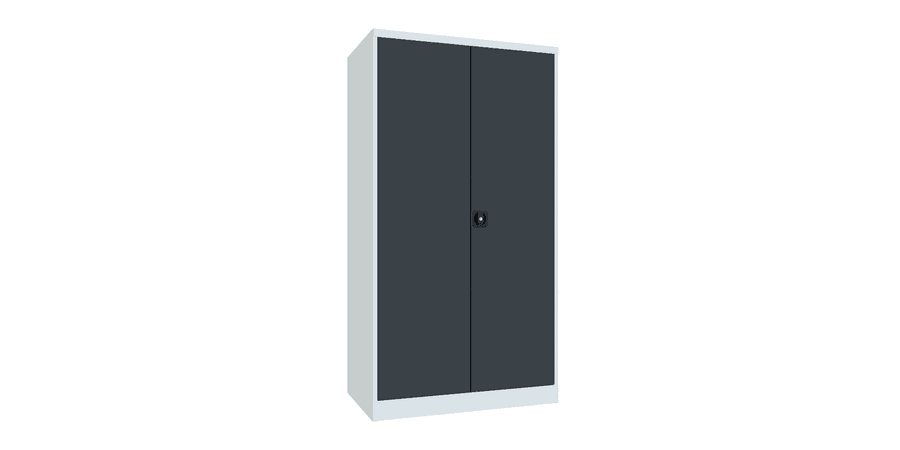 PAVOY Schwerlastschrank Premium mit Flügeltüren | 3 Fachböden + Schubladen 3x7,5 + 1x12,5 + 1x17,5 cm | 195 x 104 x 63 | große Farbauswahl