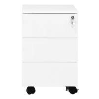 Rollcontainer mit 3 Schubladen | WEIß | 61 x 40 x 60 cm (HxBxT)