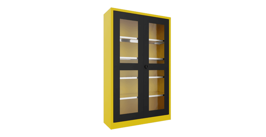 PAVOY Flügeltürschrank | mit Sichtfenstertüren | 195 x 120 x 40 | große Farbauswahl