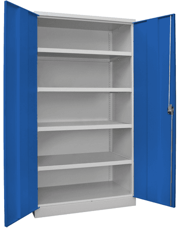 PAVOY Schwerlastschrank Premium mit Flügeltüren | 4 Fachböden | 195 x 104 x 63 | große Farbauswahl