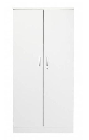 Aktenschrank | Stahlschrank mit Dekortüren 195x92x42 WEIß