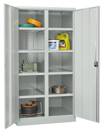 PAVOY Schwerlastschrank Premium mit Trennwand | 8 Fachböden | 195 x 104 x 63 | große Farbauswahl