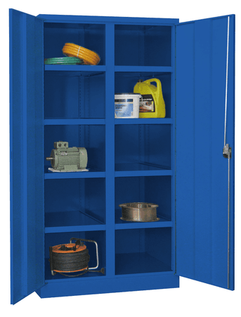 PAVOY Schwerlastschrank Premium mit Trennwand | 8 Fachböden | 195 x 104 x 63 | große Farbauswahl
