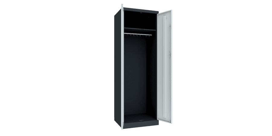 PAVOY Flügeltürschrank | Kleiderschrank mit Hutboden und Kleiderstange | 180 x 60 x 50 | große Farbauswahl