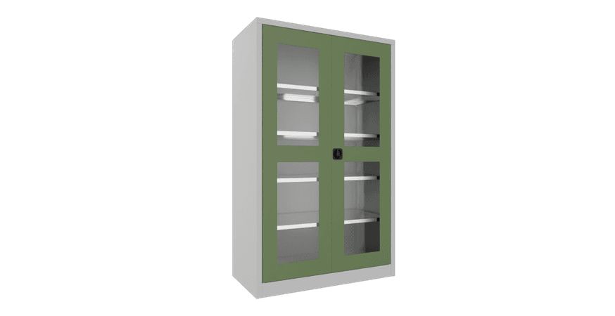 PAVOY Flügeltürschrank | mit Sichtfenstertüren | 195 x 120 x 60 | große Farbauswahl